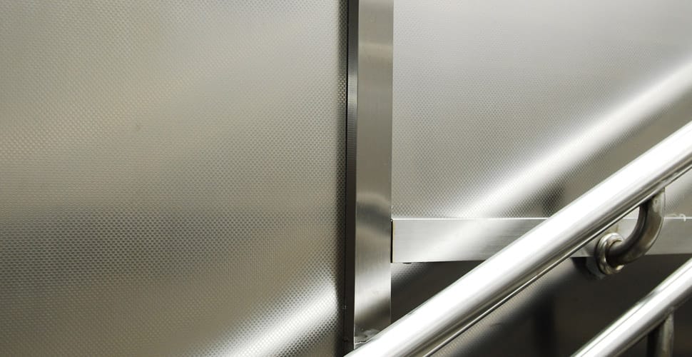 stainless steel escalator cladding